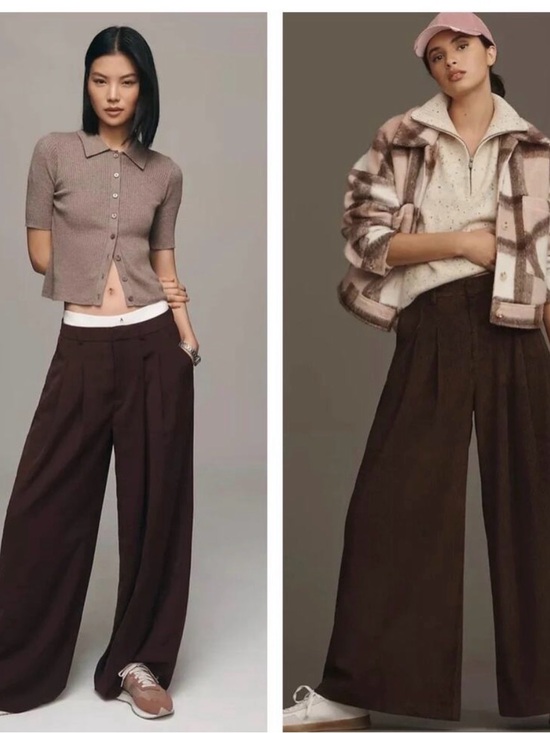 Maeve Pants - Maeve Anthropologie Chocolate Brown Avery Pleated Wide Leg Trousers Sz M
